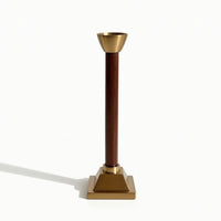 Candle Holder with Geometric Base Versatile Decorative Candle Holder