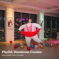 Inflatable Ballerina Costume Sturdy Polyester Sumo Dancer Inflatable Suit
