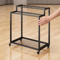 Sports Racket Storage and Display Rack Mobile Badmintons Racket Rack Space-Saving Organizer for Schools