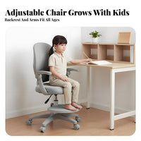 Kids Rolling Desk Chair With Wheels Ergonomic Seat 360-Degree Swivel for School