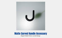 Universal Umbrella Handle Replacement, Curved or Straight Grip, Fits 14mm/10mm/8mm Shafts, Sports Umbrella Accessory