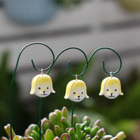 3 Pieces Pet Stake Hand Painted Look Resin Weather Resistant for Planter, Yard