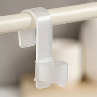 2 Pieces Shower Curtain Rod Hook Strong Load Bearing Home Hardware for Bathroom