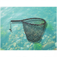Fishing Landing Net with Silicone Mesh Landing Net with Wrist Cord Portable for Fishermen