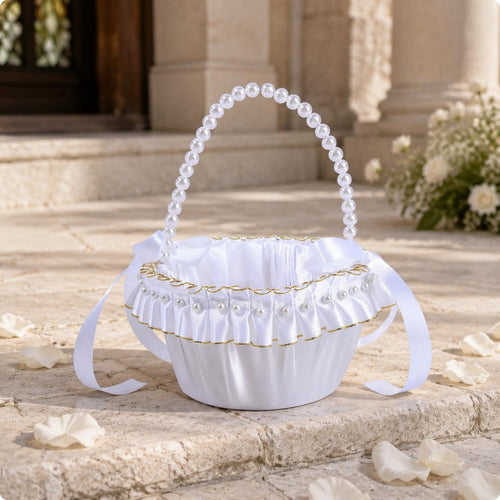 Flower Girl Basket Lightweight Ceremony Decor Sturdy for Girls