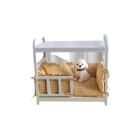 Dog Bed, Iron Frame Pet Bed, Comfortable Support, Non-Slip, Indoor Sleeping Mat for Large and Small Dogs