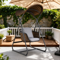 Hanging Chair Single Person Outdoor Waterproof Aluminum Alloy Garden Swing With Cushion