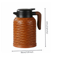 Bamboo Thermal Pot Pouring Spout Thermal Kettle Black Lid