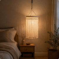 Boho Suspended Light Shade Handmade Home Lighting Woven