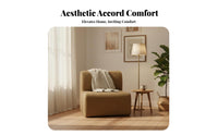 Wavy sectional Armchair Wave outline Upholstered Single Sofa Wabi-Sabi Aesthetic Armless for Interior Designers, Reception Area