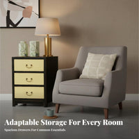 Chinese design End Table Antique Finish Bedside Storage Unit Multi-Functional Space-Saving Design for Homeowners, Adults