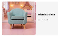 Child-Sized Armchair Easy to Clean Miniature Upholstered Armchair for Toddlers