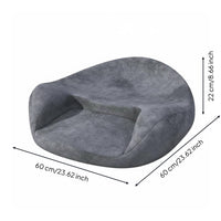 Pressure Relief Memory Foam Zafu Soft Textile Cross-Legged Floor Seat for Meditators, Home