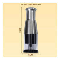 Stainless Steel Garlic Press Tabletop-Friendly Kitchen Tool Rounded Push Button