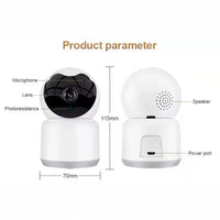 Tuya WiFi Smart Camera Indoor 360-Degree HD Monitor with APP Remote Voice Intercom
