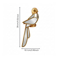 Decorative Bird Mirror Bird-Shaped Mirror Sculptural Angular Design