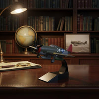 WW2 Classic Fighter Fighter Model Highly Detailed Historic Warplane Model Realistic Proportions Alloy Plane Reproduction for Collection Cabinet