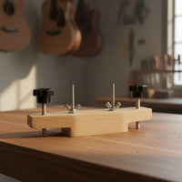 Includes 2 Wood Pads & Allen Wrench Acoustic Guitar Bridge Repair Tool Adjustable Pressure Guitar Bridge Clamp Secure Hold Luthier Supply Easy to Use for Luthiers, Workshop