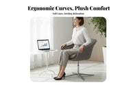 Upholstered Shell Armchair Nordic Design and Look Office Furniture Effortless Rolling Casters Modern Design for Women