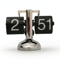 Automatic Flip Clock High End Flip Clock with Metal Base Classic for Collectors, Bookshelf