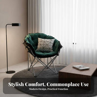 Padded Saucer Chair Comfortable Luxuriously Soft Saucer Chair Easy to Stow
