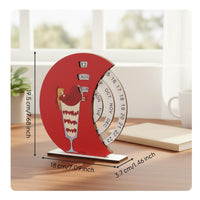 Rotary Enduring Desk Calendar Decorative Ornament Wooden Enduring Calendar Manual Rolling Date Display for Students, Kids