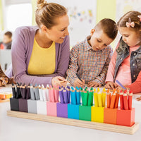 Rainbow Wooden Creative Pencil Holder and Desk Organizer