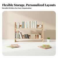 Expandable Book Rack Space-Saving Design Expandable Book Holder Freestanding