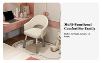 Vanity Makeup Chair Multi-Purpose Molded Plastic Side Chair Space-Saving
