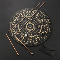 Divination Board Kit with Pointer Rods Occult Dowsing Rod Set Pagan for Altar
