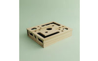 Solid Wood Construction Interactive Feline Maze Toy Multi-Functional Wooden Feline Challenge Box Enhances Instincts Pet Supply Portable for Kittens