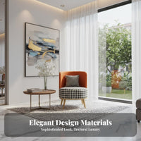 3 Pieces 2 Shellrear Chairs with Side Table Light Luxury Design Conversation Set Minimalist design areaSaving for salon
