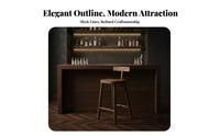 Bar Stool with Spinerest Modern Minimalist Design Counter Chair Nordic and Aesthetic Easy to Assemble for Adults, Householders