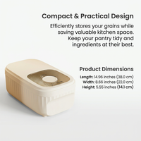 Large Rice Storage Container, Airtight Food Storage Bin, Kitchen Storage, Grain Storage Container, C - Image 7