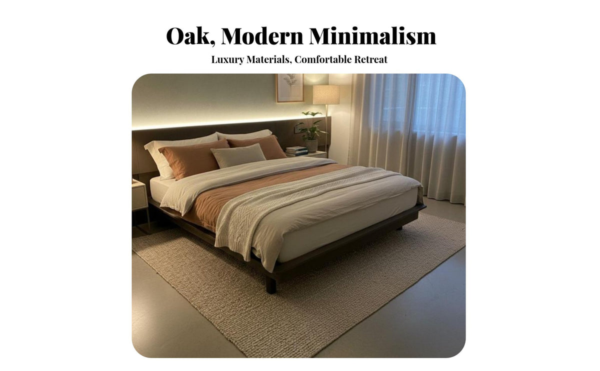 Floating Bed Frame Headboard-Less Mattress foundation dense Wood Construction Bedroom Furniture for partners, Homeowners, Modern Apartment, Guest Room