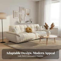 Straight-Line puff Sofa abrasionResistant Couch Modern design Household Furniture for Pet Owners, Apartment Dwellers, Living Room, Lounge Area, Studio