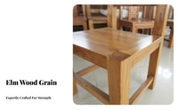 Wooden Armchair with Backrest Sturdy Wood Construction Indoor Furniture Traditional Design Minimalist Design for Kitchen