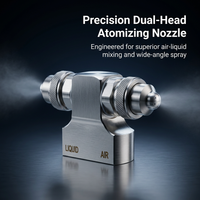 Nozzle 4BSPT Misting Low Pressure, 304 Stainless Steel Fogging Nozzle, Wide Angl #variant:Double-head Wide-angle Round Spray