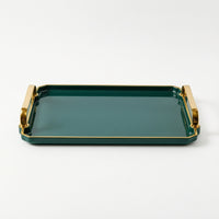 Serving Tray with Handles Easy to Clean for Coffee Table, Home Decorators, Hosts