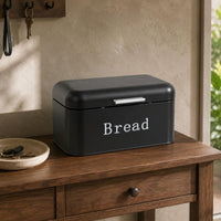 Hinged-Lid Bread Box Dustproof Square Bread Container Elegant Design