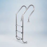Anti-Slip Pool Ladder with Handrails Rust Resistant in-Ground Pool Ladder Polished Long-Lasting for Backyard Pools