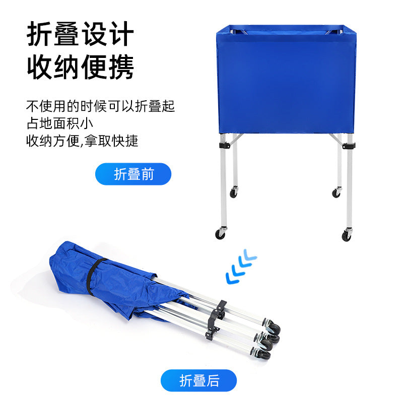 Mobile Volleyball Cart, Basketball Cart, Soccer Ball Cart, Stainless Steel Portable Storage Cart Foldable