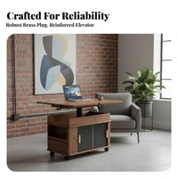 Adjustable C-Shaped Table Foldable Design Laptop Stand Mobile with Locking Casters Tilting Top for Students, Bedroom