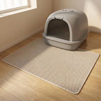 Pet Mat, Cat Litter Scatter Prevention Mat, Washable, Odor Resistant, Double Layer Structure, Non-Slip, Thick Fabric