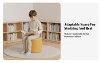 Curved-Shaped shelving unit Sofa Built-in Storage kids' literacy corner for Daycare Center