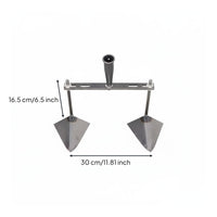Manual Trenching Hoe Manganese Steel Adjustable Furrower Head Heavy Duty Hand Pull Plow for Farmers, Gardeners