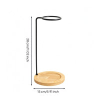 Coffee Dripper Stand Circular Top Hoop Wooden Coffee Dripper Stand Space Saving