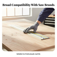 Circular Saw Guide Rail Wide Compatibility Track Saw Guide Portable Cutting Jig Chip-Splinterless Cuts Power Tool Accessory