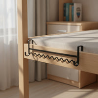 Slim Bedside Hanging Rack Metal Bed Hanger Easy to Reach Wave Hanging Rack Sturdy for Bunk Beds, Dorm Rooms