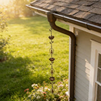 Lotus Rain Chain Hanging Ornament Decorative Rain Chain Adjustable Length